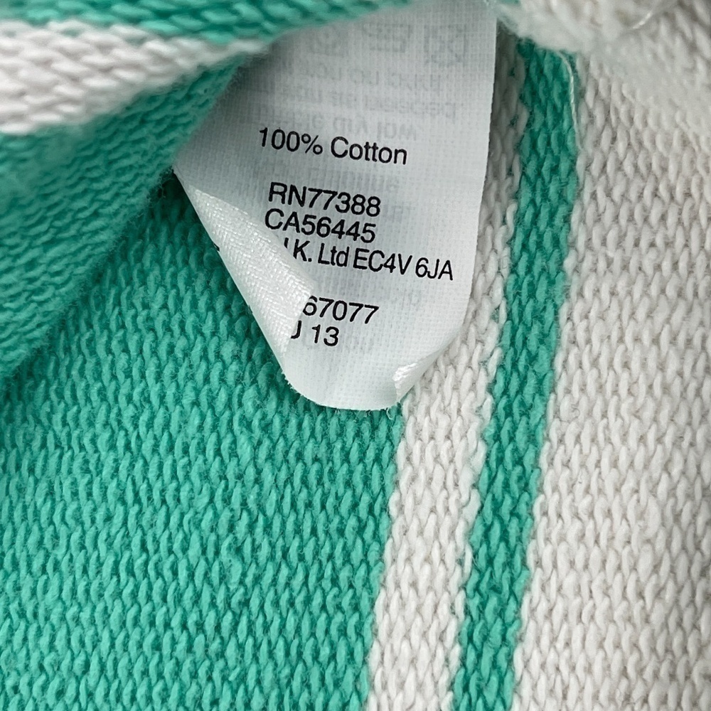 J Crew Dress Womens Small Green White Striped Sleeveless - Picture 8 of 9